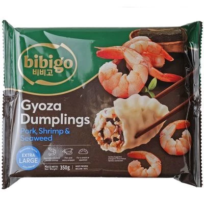 Дамплинги королевские из свинины с креветками и морскими водорослями Bibigo Китай 350г-0}