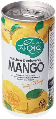 Напиток сокосодержащий манговый Natures восстановленный Woongjin 180мл-0}