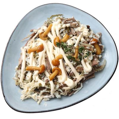 Салат с опятами и говяжьим языком Деликатеска 200г-0}