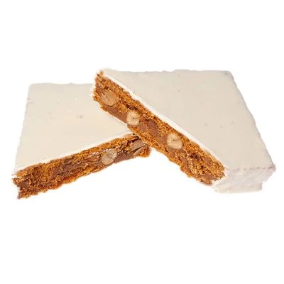 Пряник в белой глазури с начинкой из вареной сгущенки и арахиса 100г-1}
