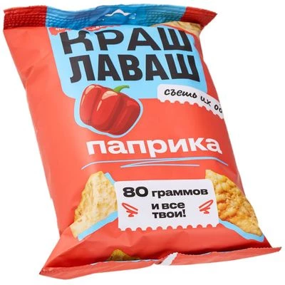 Чипсы из лаваша Краш Лаваш Паприка 80г-1}