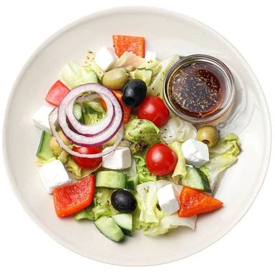 Салат греческий с бальзамическим соусом Деликатеска 200г-0}