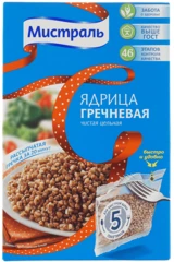 Гречка ядрица в пакетиках быстрозаваривающаяся Мистраль 5*80г