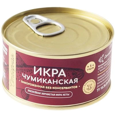 Икра красная кеты чумиканской замороженная 140г-0}