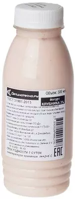 Йогурт с клубникой 3% жир. 300мл