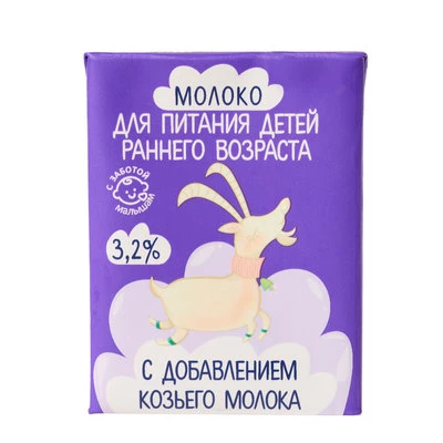 Молоко для питания детей раннего возраста с добавлением козьего молока 3.2% жир. Бабушкина крынка 200мл-0}