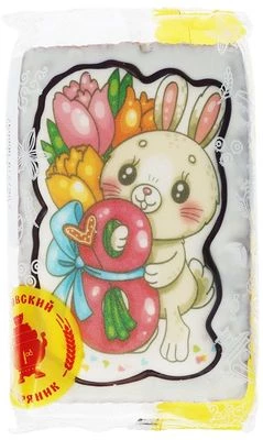 Пряник Зайчик с цветами 130г-0}