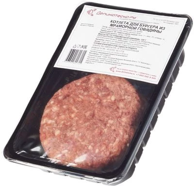 Котлета для бургера из мраморной говядины Деликатеска 320г-1}