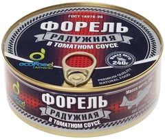 Форель радужная в томатном соусе кусок 240г