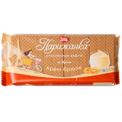 Вафли Парижанка Сладкая слобода со вкусом крем-брюле 210г - купить в Москве по выгодной цене в интернет-магазине Деликатеска.ру