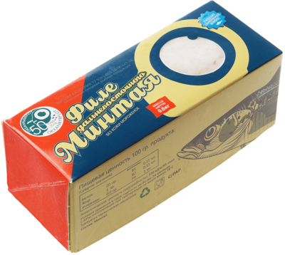 Филе минтая дальневосточного без кожи в коробке 600г -0}