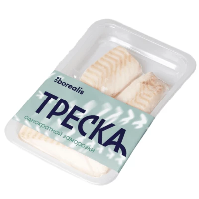 Филе трески атлантической спинка без кожи Бореалис 400г -0}
