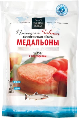 Медальоны из семги, 450г-0}