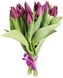 thumb-Букет фиолетовых тюльпанов 9шт-0}