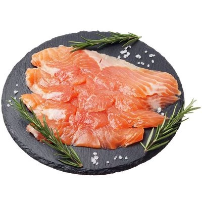 Форель слабосоленая нарезка 200г-0}