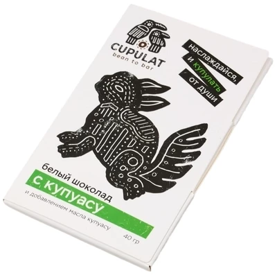 Шоколад белый с добавлением сушеного купуасу Cupulat 40г-0}