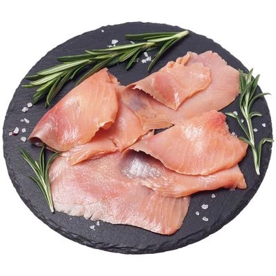 Горбуша  слабосоленая нарезка 120г-0}