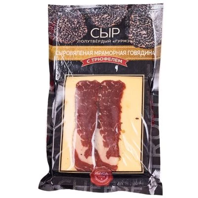 Сыр с сыровяленой мраморной говядиной и трюфелем Гурмэ Amyga 150г-0}