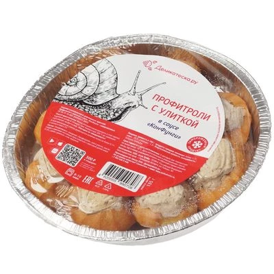 Профитроли с улиткой в соусе КонФунги Деликатеска 135г-1}