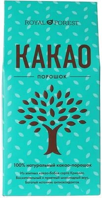 Какао-порошок натуральный необжаренный Royal Forest 200г-0}