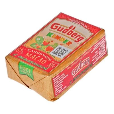 Масло сливочное десертное Gudberg с земляникой 57% жир. 100г-0}