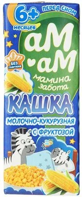 Кашка молочно-кукурузная 2.5% жир. ультрапастеризованная без глютенадля детей с 6 месяцев 210г-0}