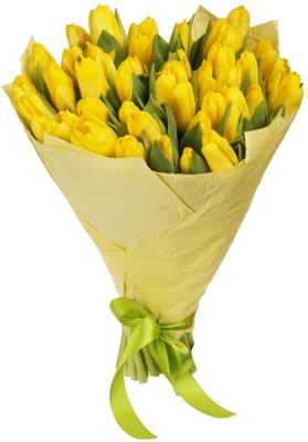 Букет желтых тюльпанов Аграсс Голд 49шт-0}