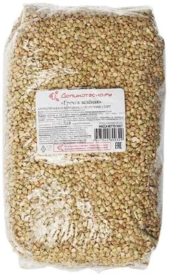 Крупа гречневая зеленая ядрица непропаренная Деликатеска 900г-0}