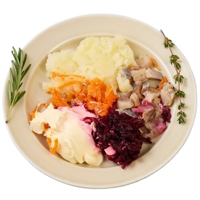 Салат Сельдь под шубой Деликатеска 150г РАСПРОДАЖА-0}