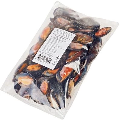 Мидии на половине раковины 60/80 700г-1}