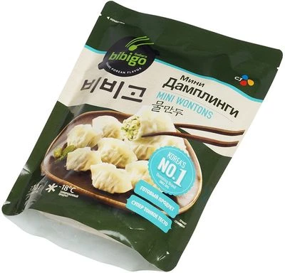 Дамплинги мини со свининой корейские пельмени Bibigo 370г-1}