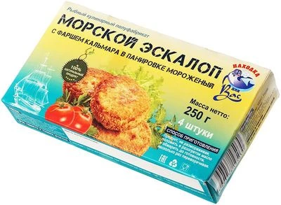Морской эскалоп с фаршем кальмара 250г-0}