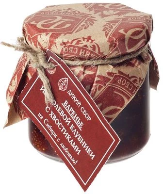 Варенье из полевой клубники с хвостиками без консервантов 240г-1}