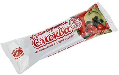 Смоква яблочно-брусничная эко фруктовая пастила 30г-0}