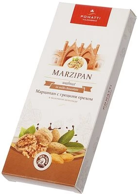 Конфеты Марципан с грецким орехом в молочном шоколаде 85г-0}