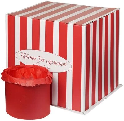 Шляпная коробка красная большая-0}