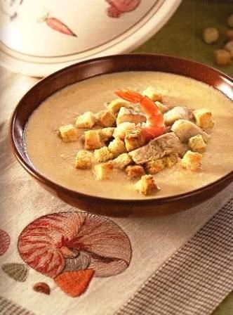 Крем-суп из рыбы с креветками