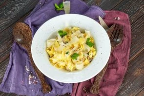 Паста феттучине карбонара