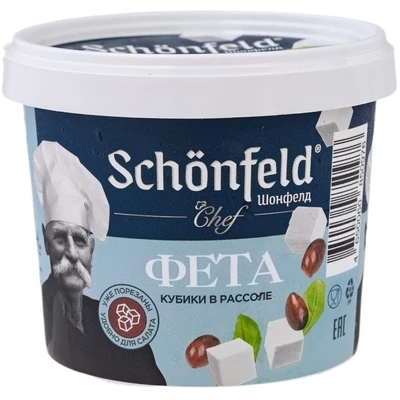 Сыр рассольный Фета Schonfeld 45% жир. 350г-0}