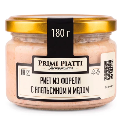 Риет из форели с апельсином и медом PrimiPiatti 180г-0}