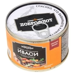 Иваси с овощным гарниром в томатном соусе Доброфлот 245г