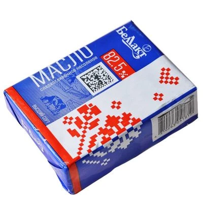Масло сладкосливочное несоленое 82,5% жир. Беллакт Белоруссия 180г-1}