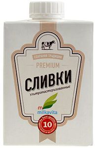 Сливки 10% Милкавита 500г