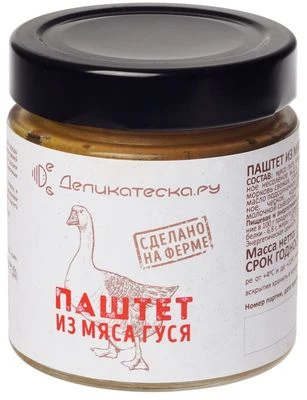 Паштет из мяса гуся фермерский Деликатеска 170г-1}