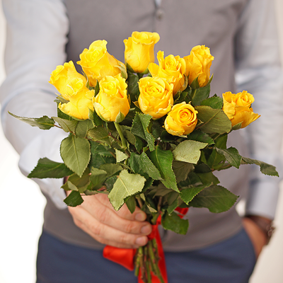 Букет желтых роз Мини 9шт-0}