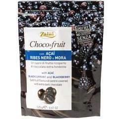 Шоколадное драже Zaini Choco&fruit Асаи, черная смородина и ежевика Италия 125г