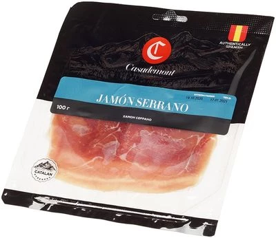 Окорок сыровяленый свиной Хамон Серрано 100г-1}