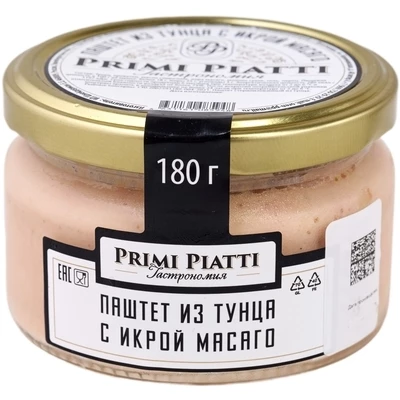 Паштет из тунца с икрой масаго PrimiPiatti 180г-0}