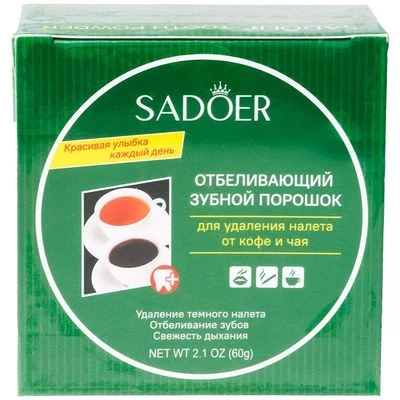 Зубной порошок Sadoer отбеливающий Китай 60г-0}