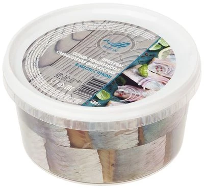 Сельдь тихоокеанская в масле с луком 480г-1}